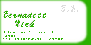 bernadett mirk business card